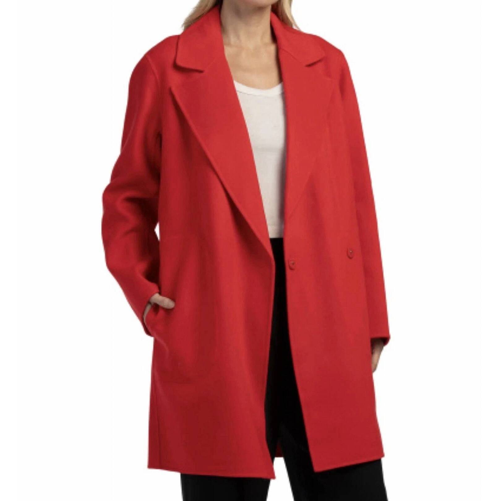 New Theory Boy Coat In Red